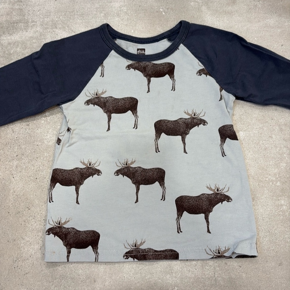 Tea Collection Boys Moose Long Sleeve Tee